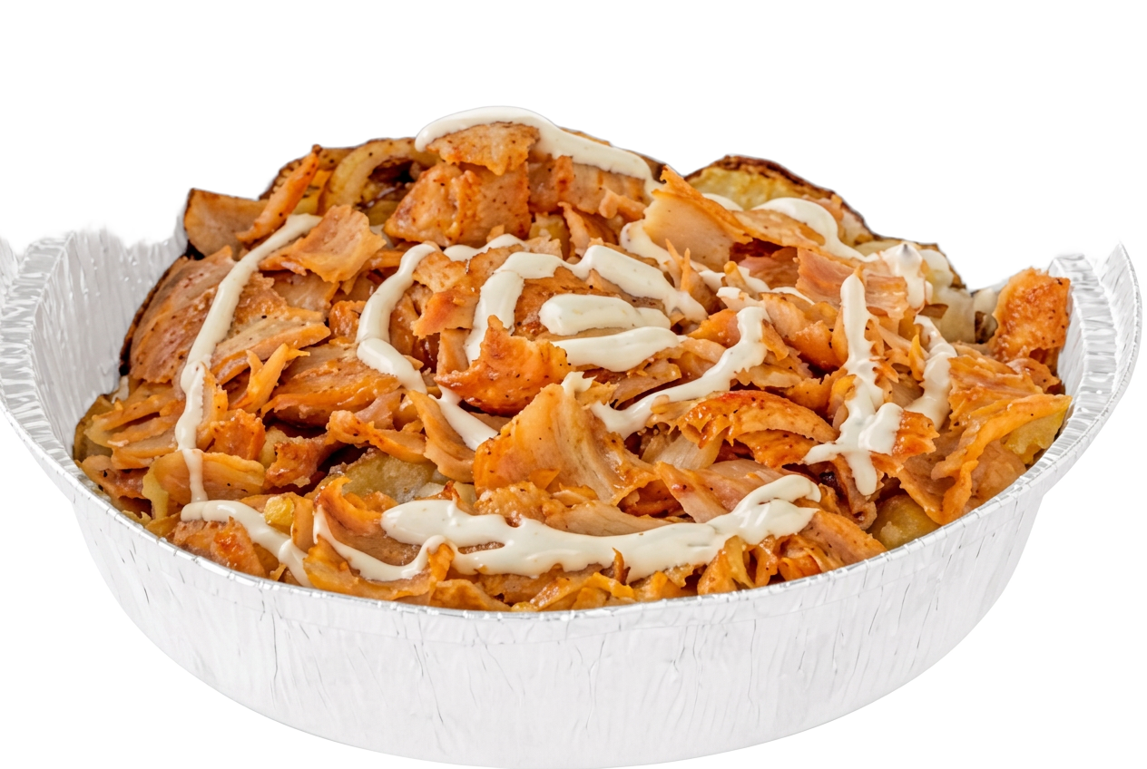 Tarrina Patatas ó Arroz + Carne · Pequeña