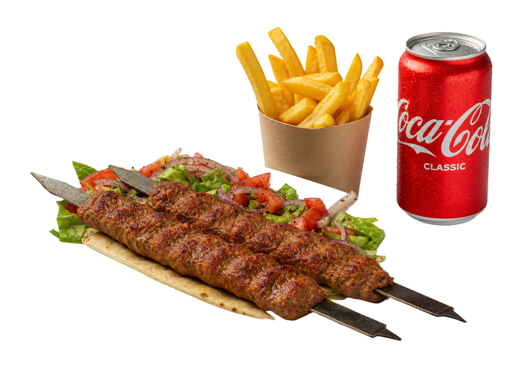 Menú Kebab de carne picada de Ternera
